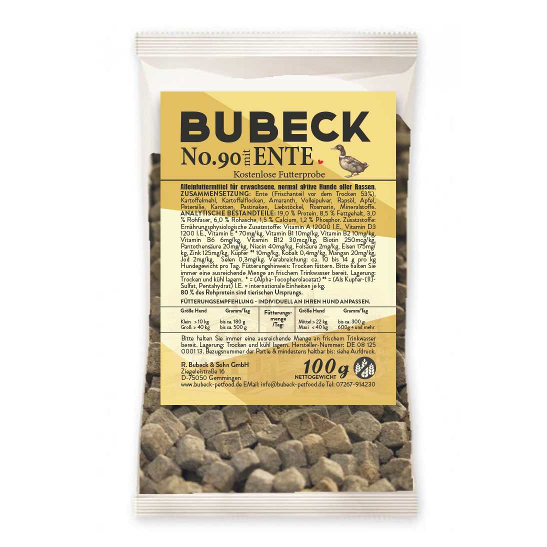Bubeck No. 90 100g |Trockenfutter Bubeck No. 90 100g |Trockenfutter