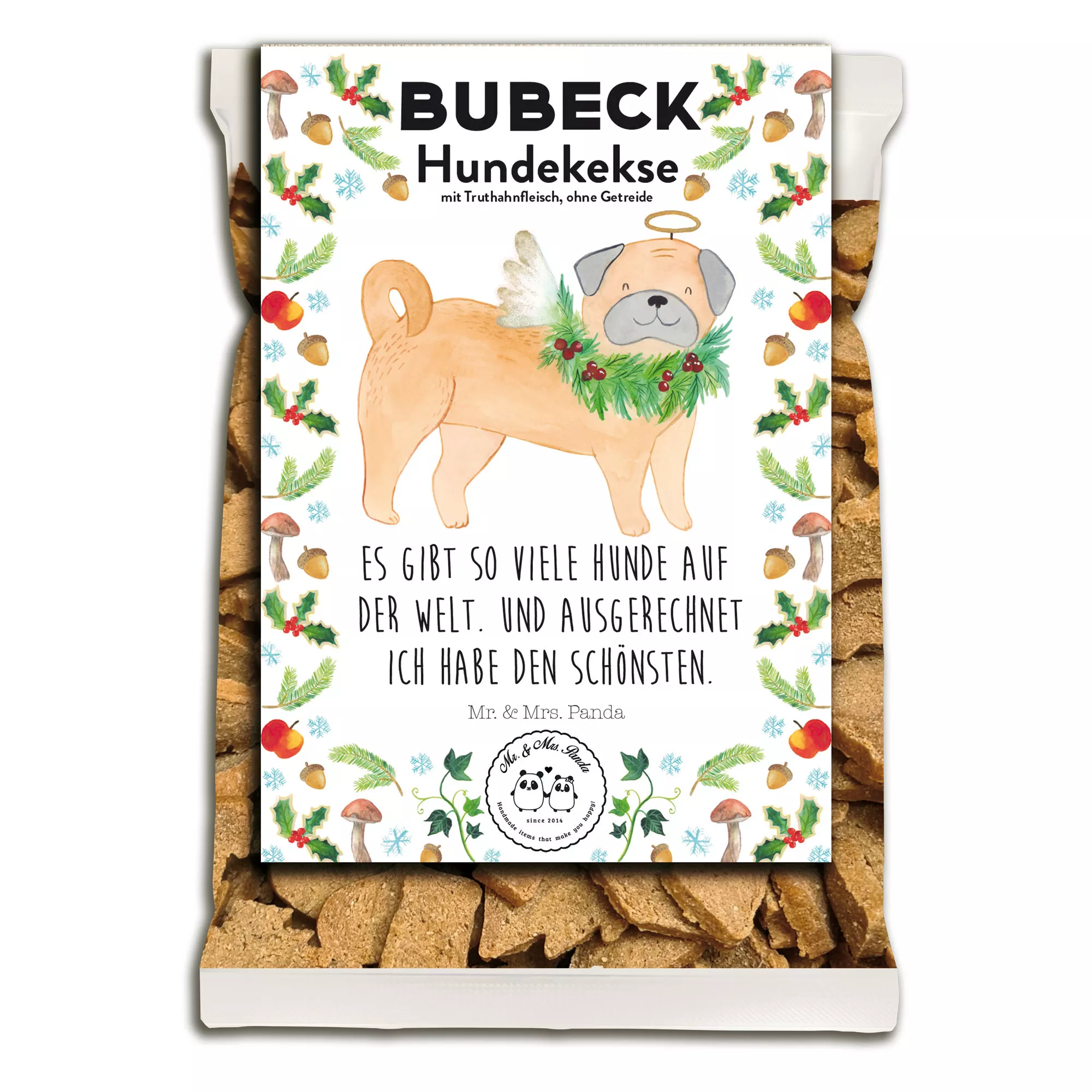 Bubeck Hundekuchenverpackung 210g Mr&Mrs Panda Weihnachten - Motiv: Schoenster Hund