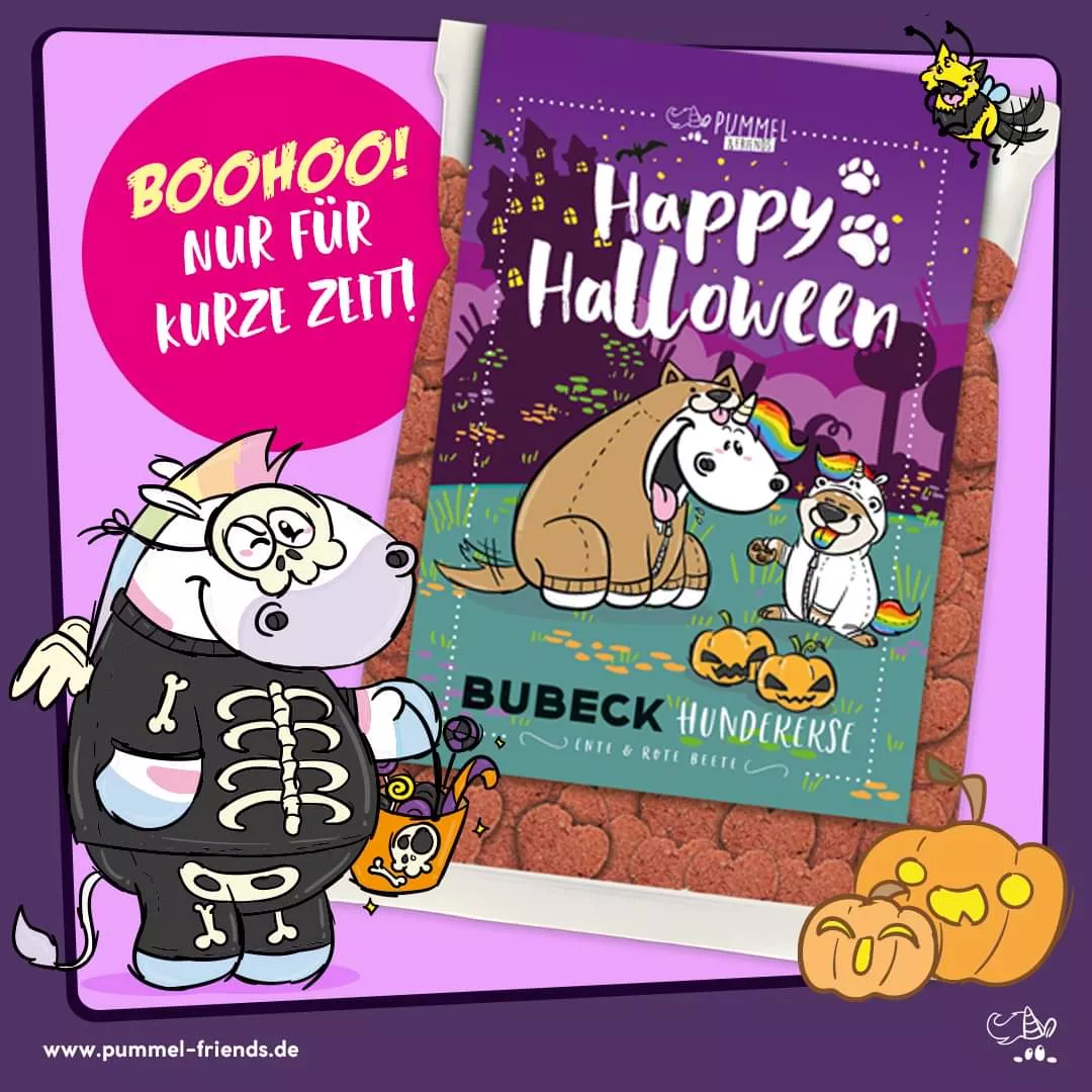 Pummeleinhorn  Halloween  21 x 210g Display| getreidefreie Hundekekse
