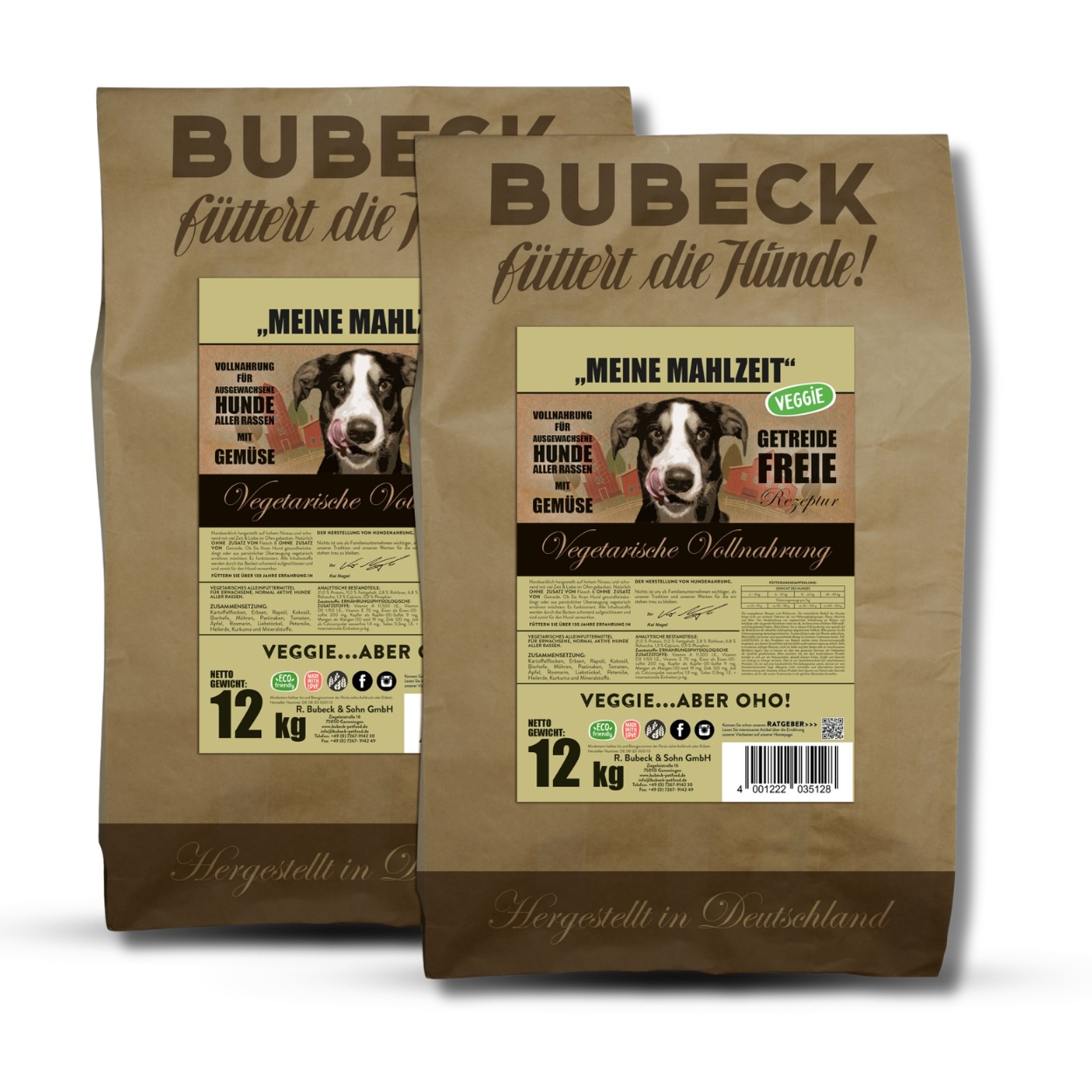 Bubeck - Vorteilspack Meine Mahlzeit Vegetarisch 2 x 12kg - Trockenfutter - getreidefrei