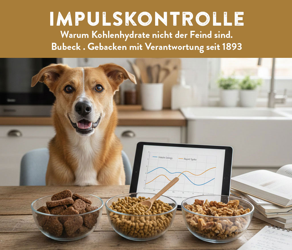 Wie Futter die Impulskontrontrolle beim Hund beeinflussen.