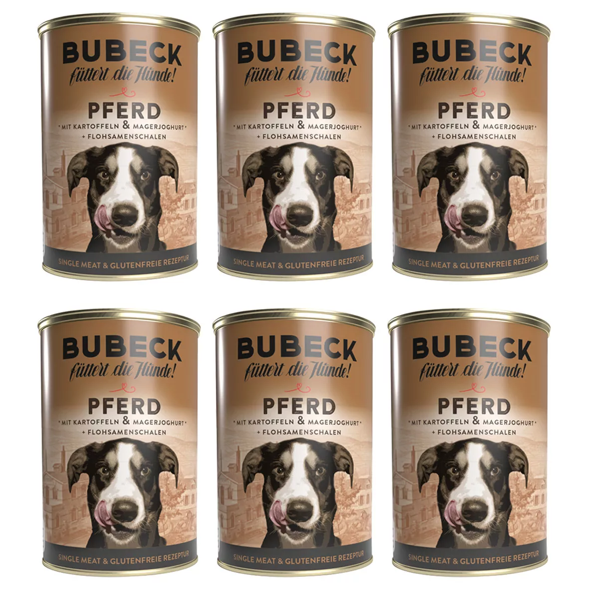Pferd mit Kartoffeln und Magerjoghurt  6 x 400g | single Protein getreidefreies Nassfutter