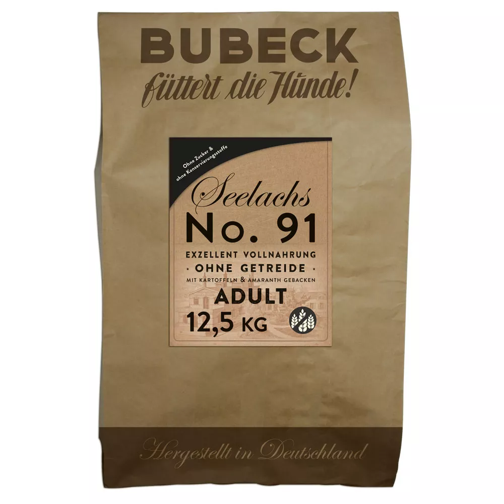 Bubeck Vorteilspack - Trockenfutter - No. 91 Seelachs - getreidefrei - 2 x 12,5kg