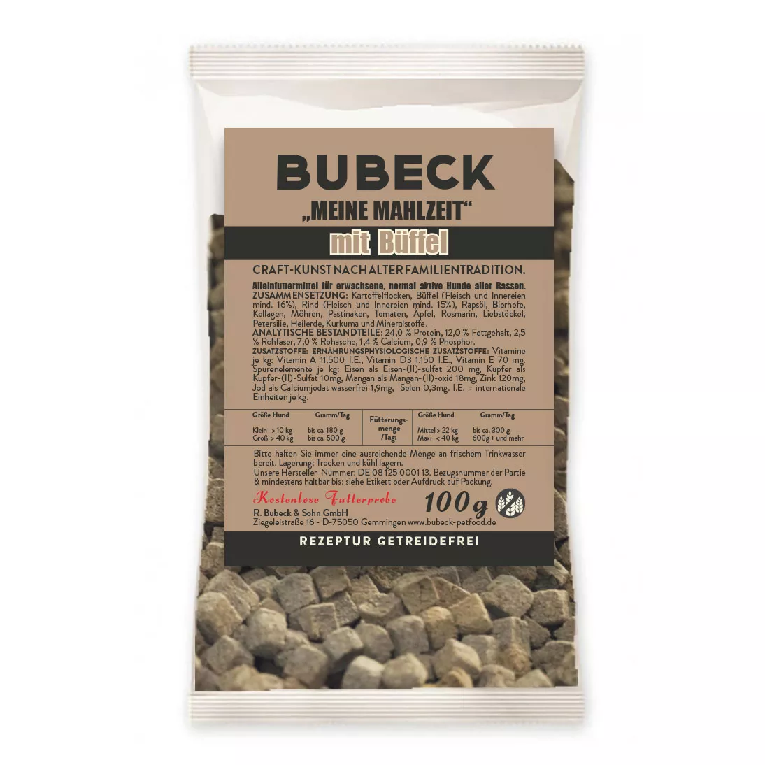 Bubeck Meine Mahlzeit - Büffel 100g |Trockenfutter