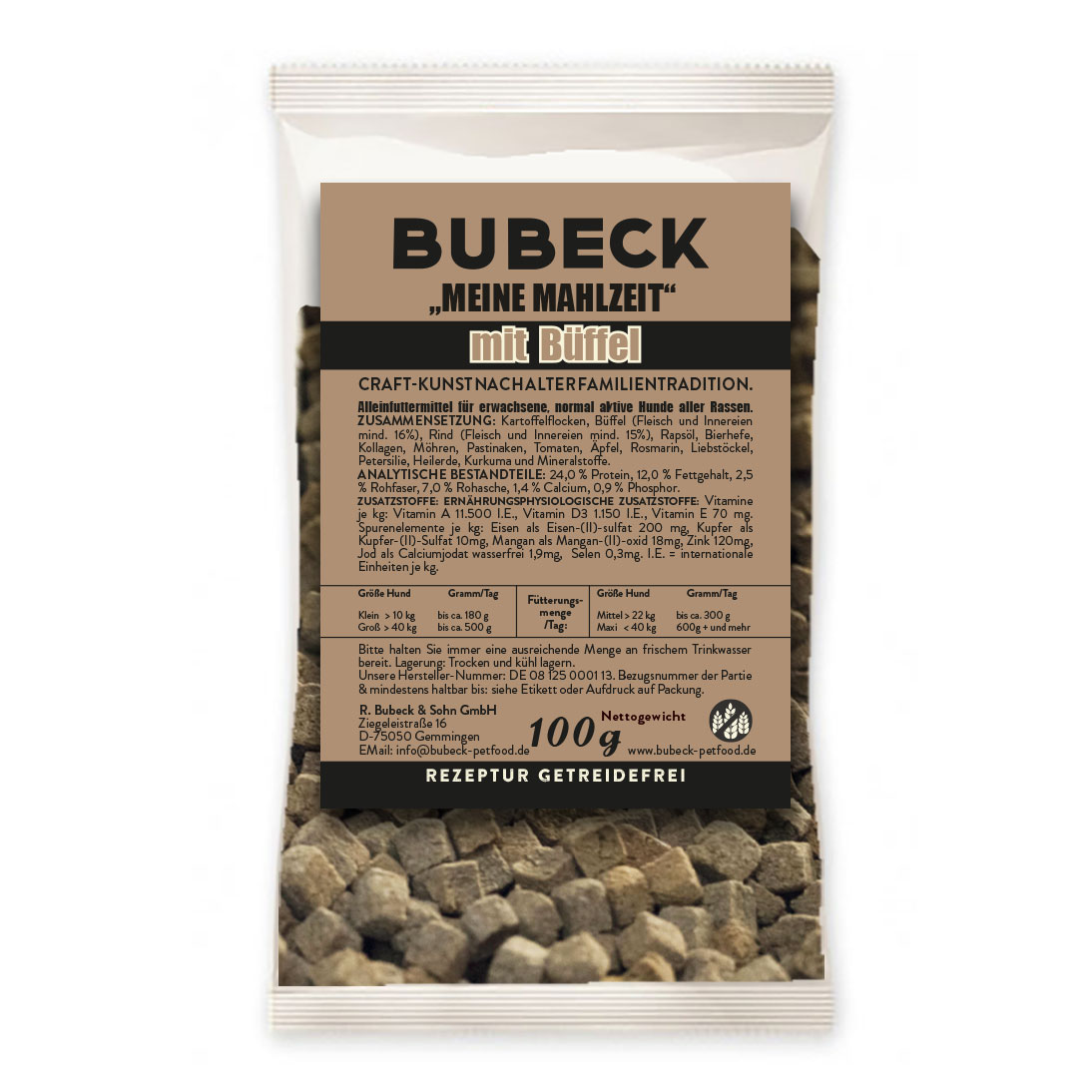 Büffel Meine Mahlzeit 100g | Trockenfutter