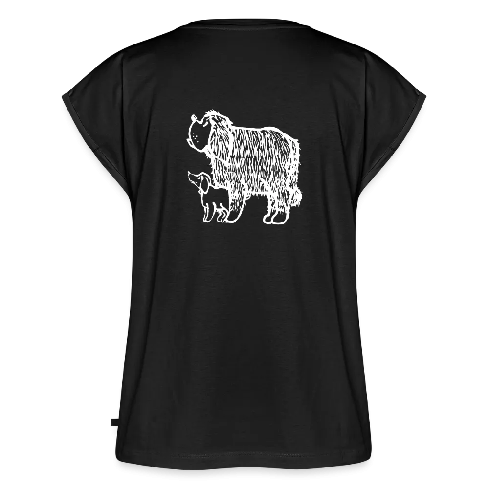 Frauen T-Shirt "Hungrig" mit gerollten Ärmeln