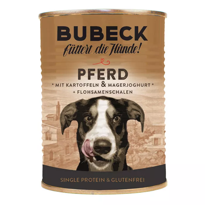Pferd mit Kartoffeln und Magerjoghurt  6 x 400g | single Protein getreidefreies Nassfutter