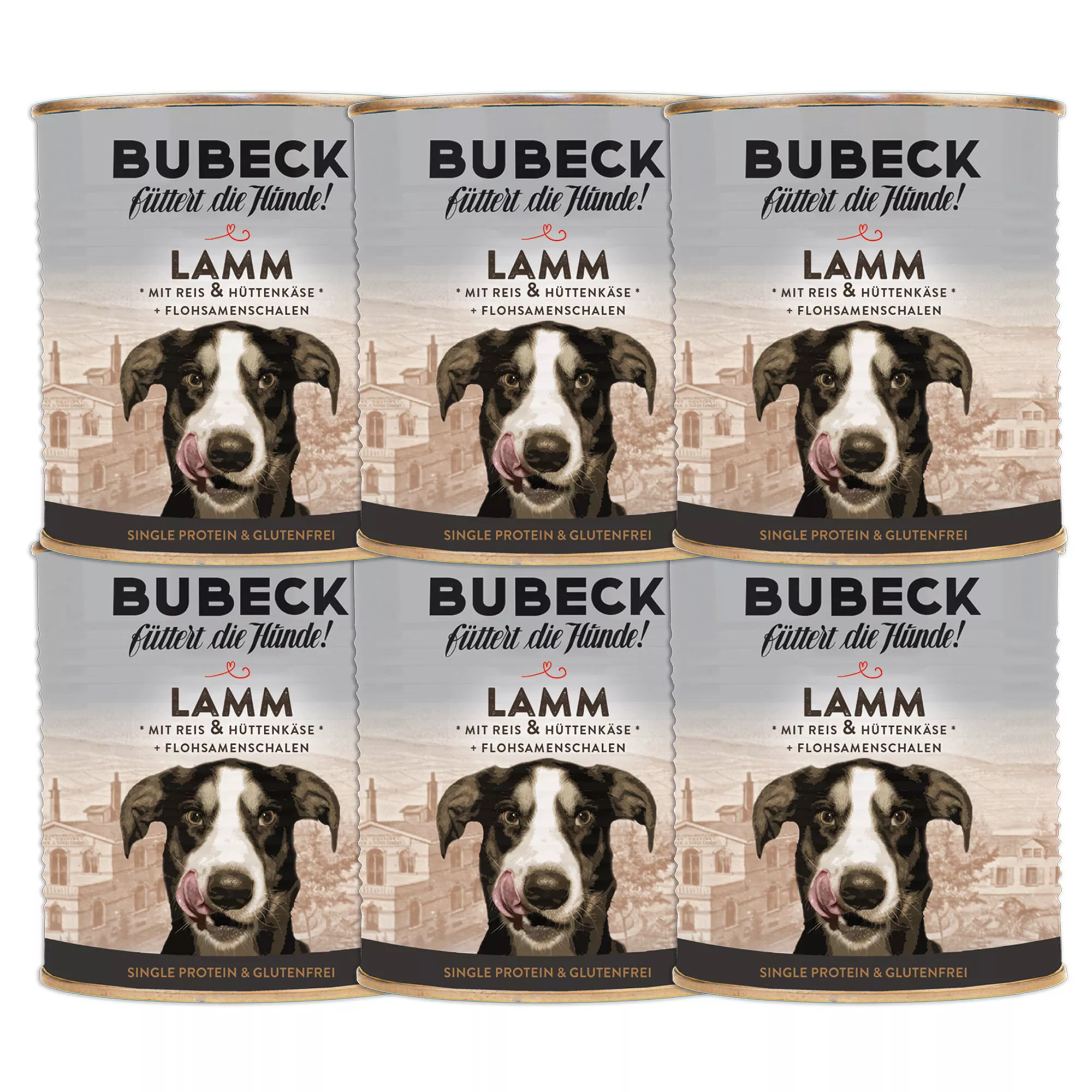 Lamm mit Reis und Hüttenkäse 6 x 800g | single Protein Nassfutter