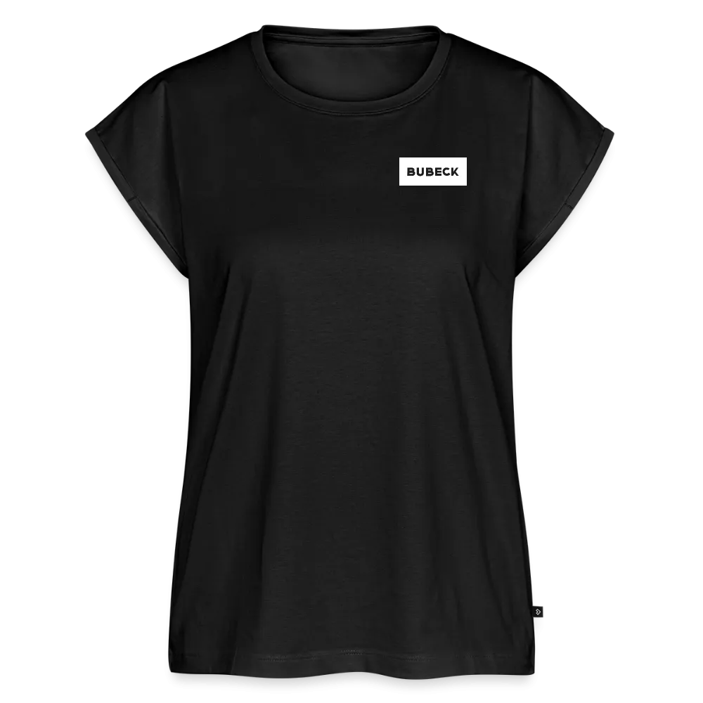 Frauen T-Shirt "Hungrig" mit gerollten Ärmeln
