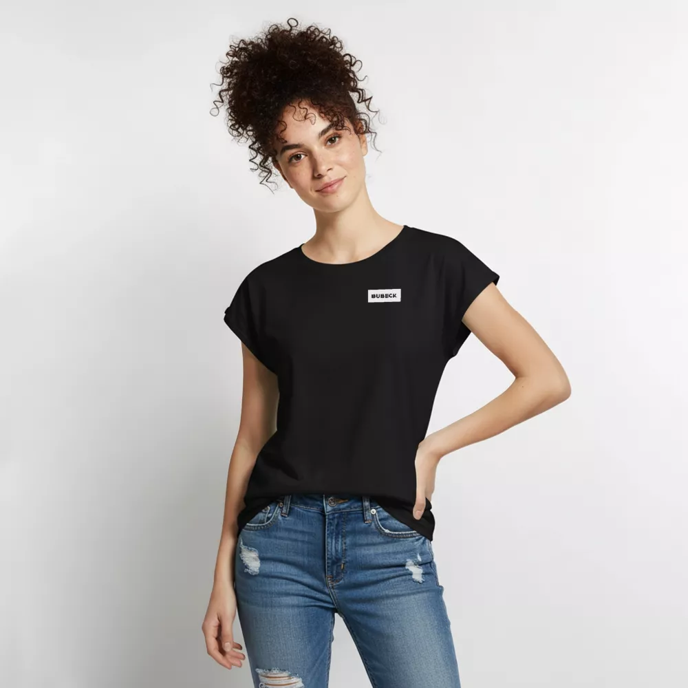 Frauen T-Shirt "Hungrig" mit gerollten Ärmeln