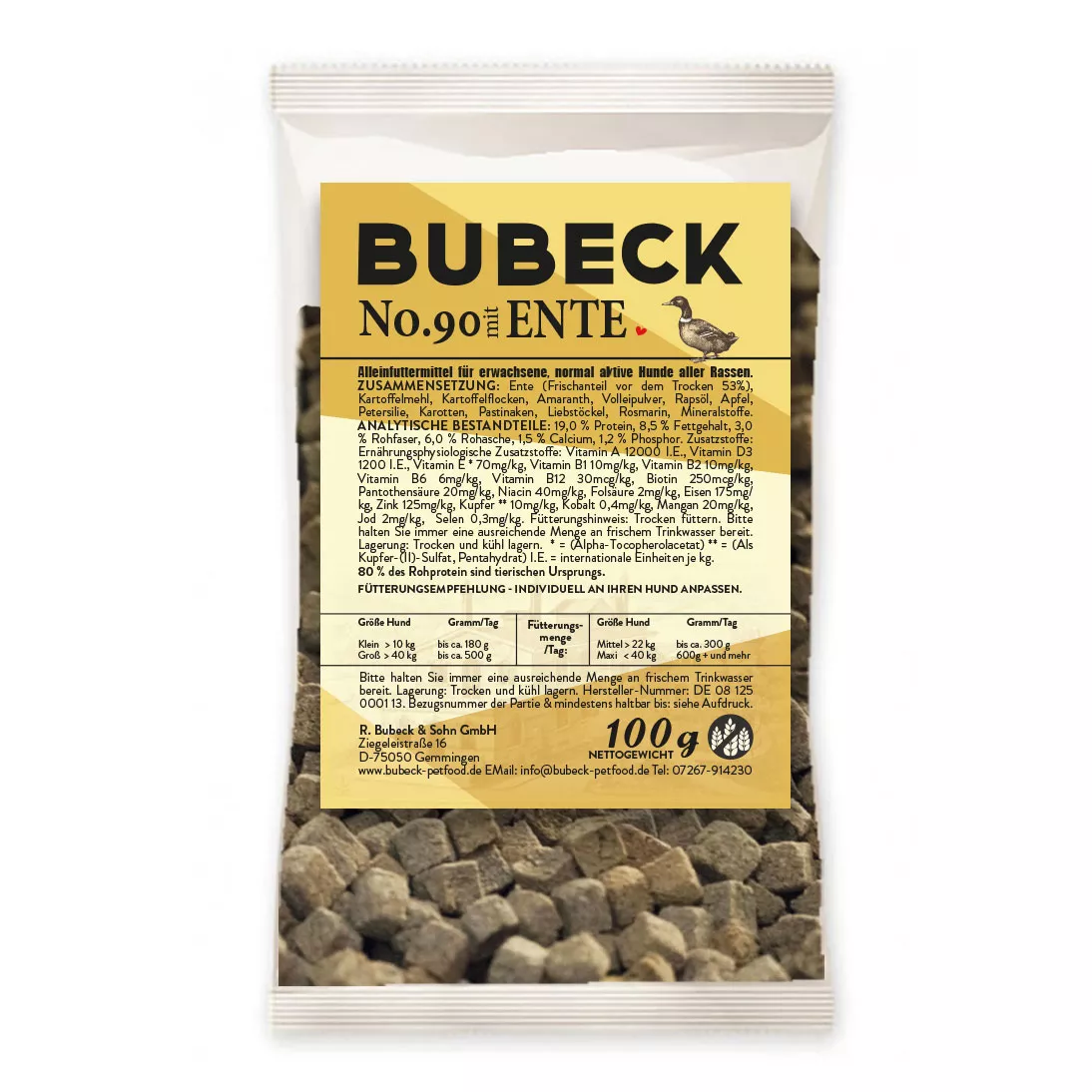 Bubeck - Trockenfutter - No. 90