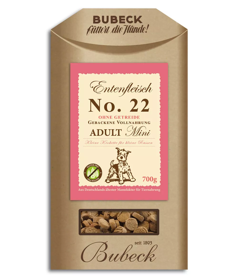 Ente No. 22 5 x 700g | kleine Rassen getreidefreies Trockenfutter