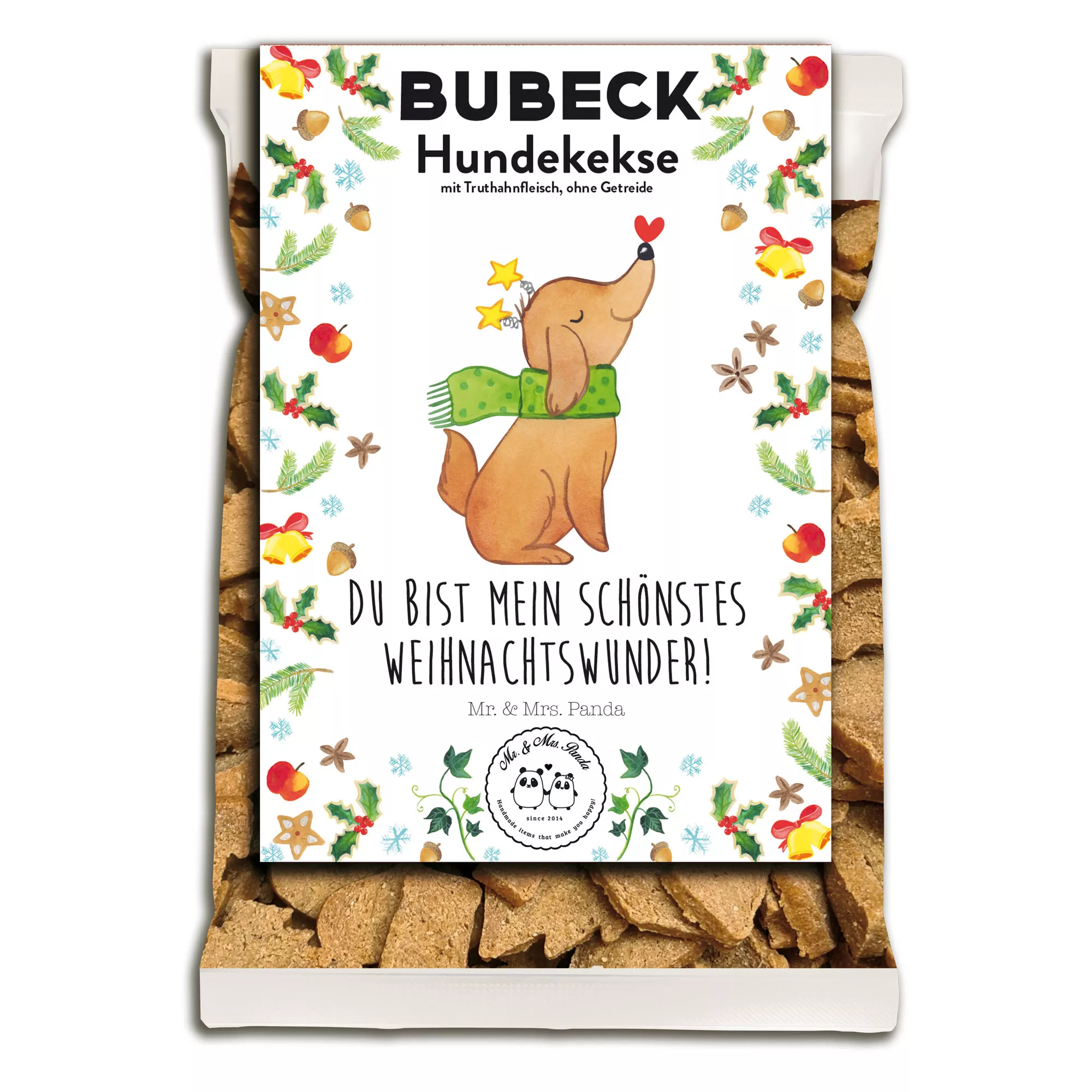 Bubeck Hundekuchenverpackung 210g Mr&Mrs Panda Weihnachten - Motiv: Weihnachtswunder