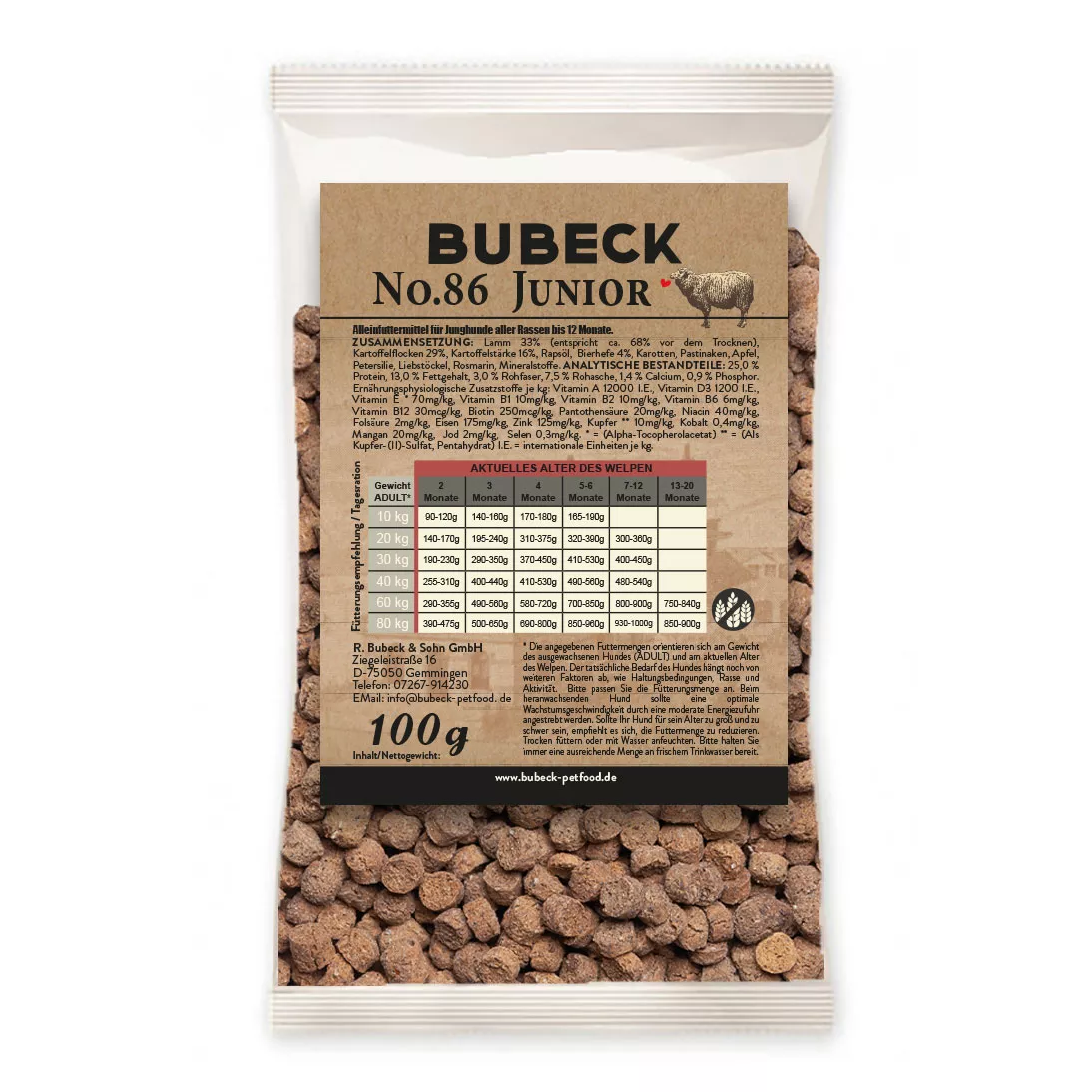 Lamm No. 86 100g | Trockenfutter