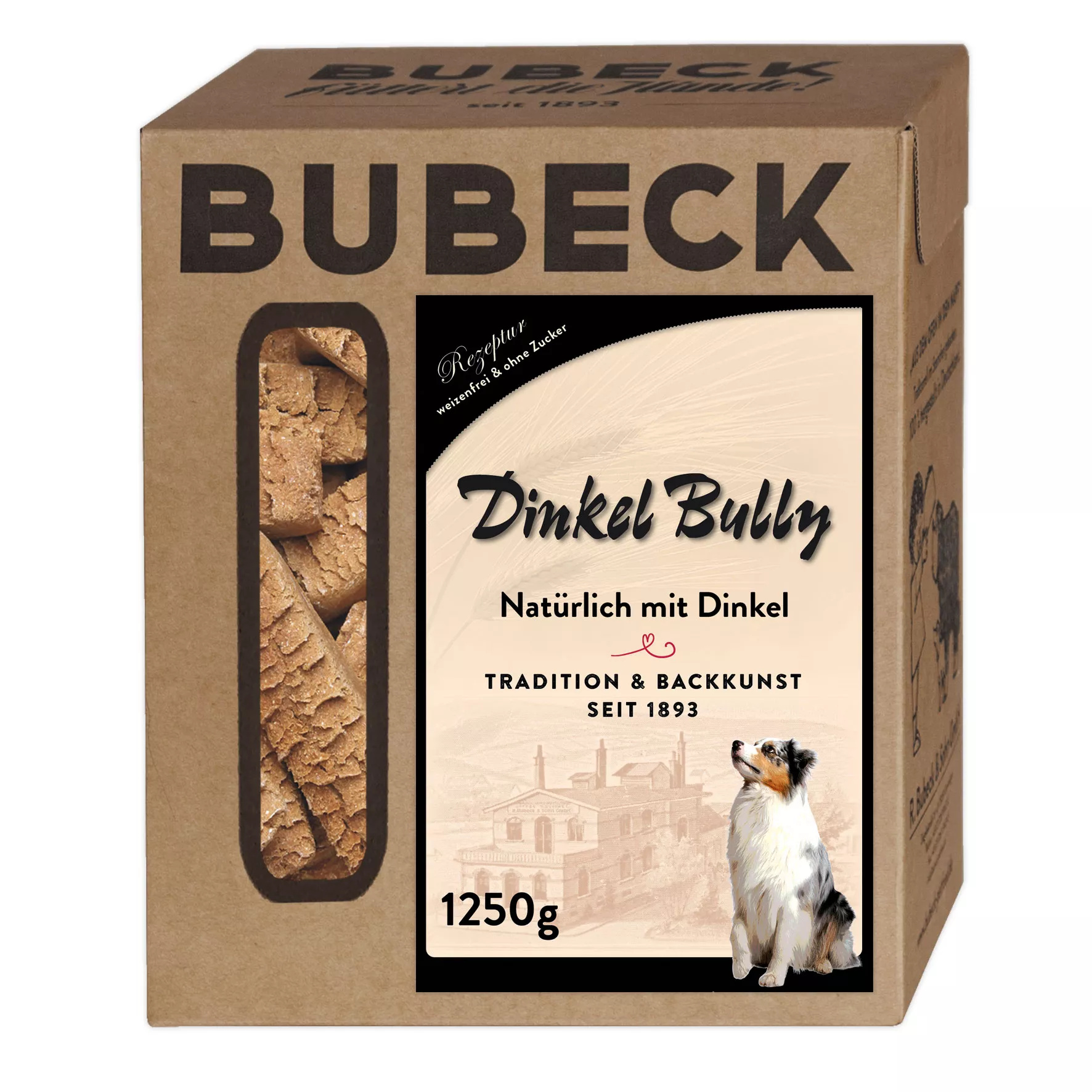 Dinkel Bully Biskuit 3 x 1250g | weizenfreie Hundekuchen