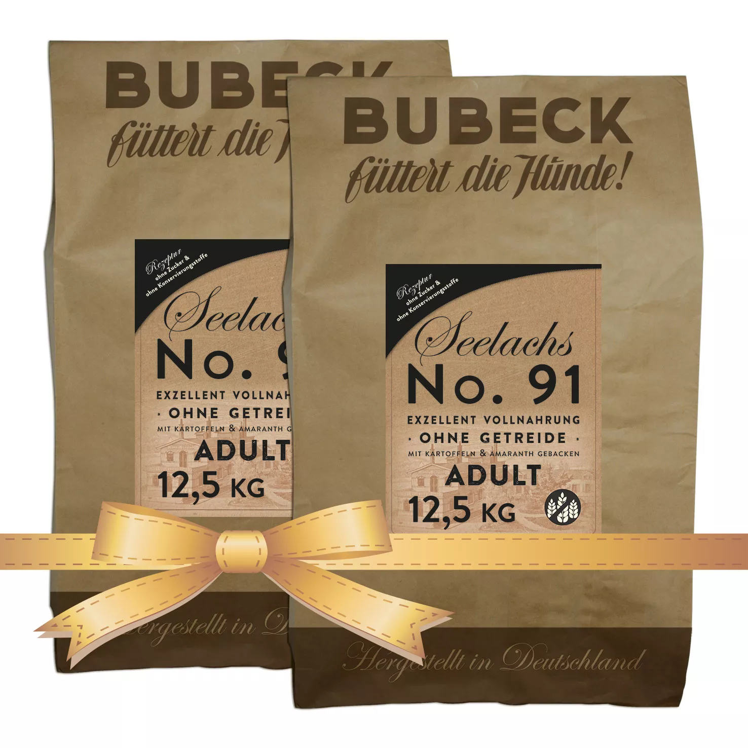Bubeck Vorteilspack - Trockenfutter - No. 91 Seelachs - getreidefrei - 2 x 12,5kg