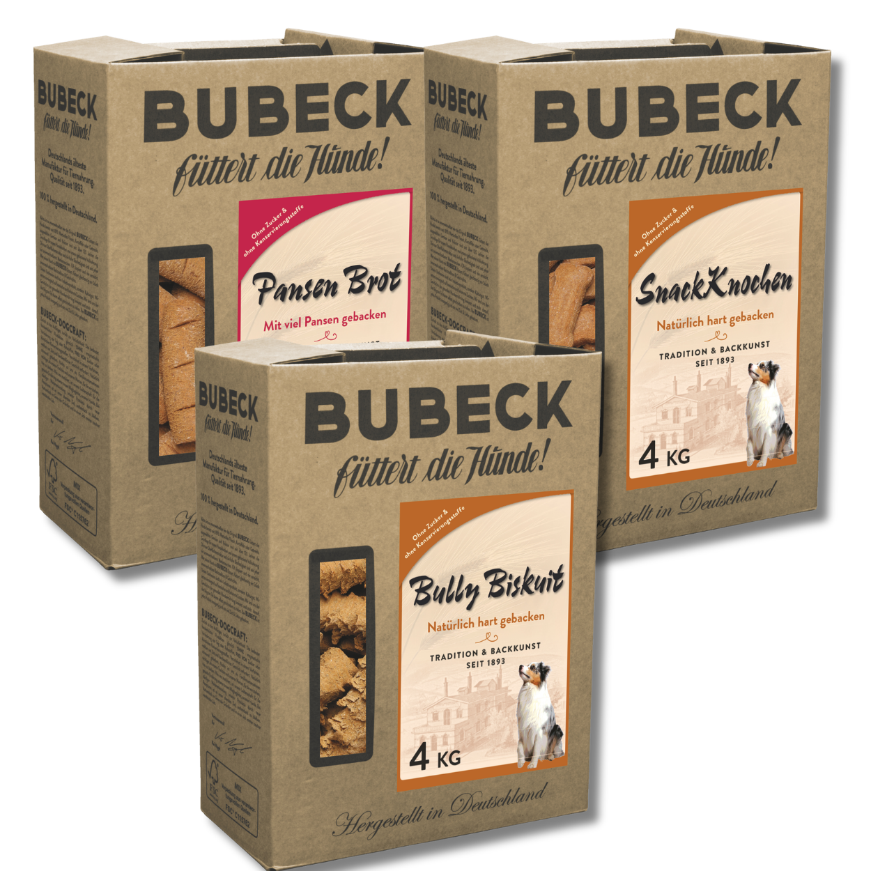 3 x 4kg Hundekuchen Kennenlernpaket