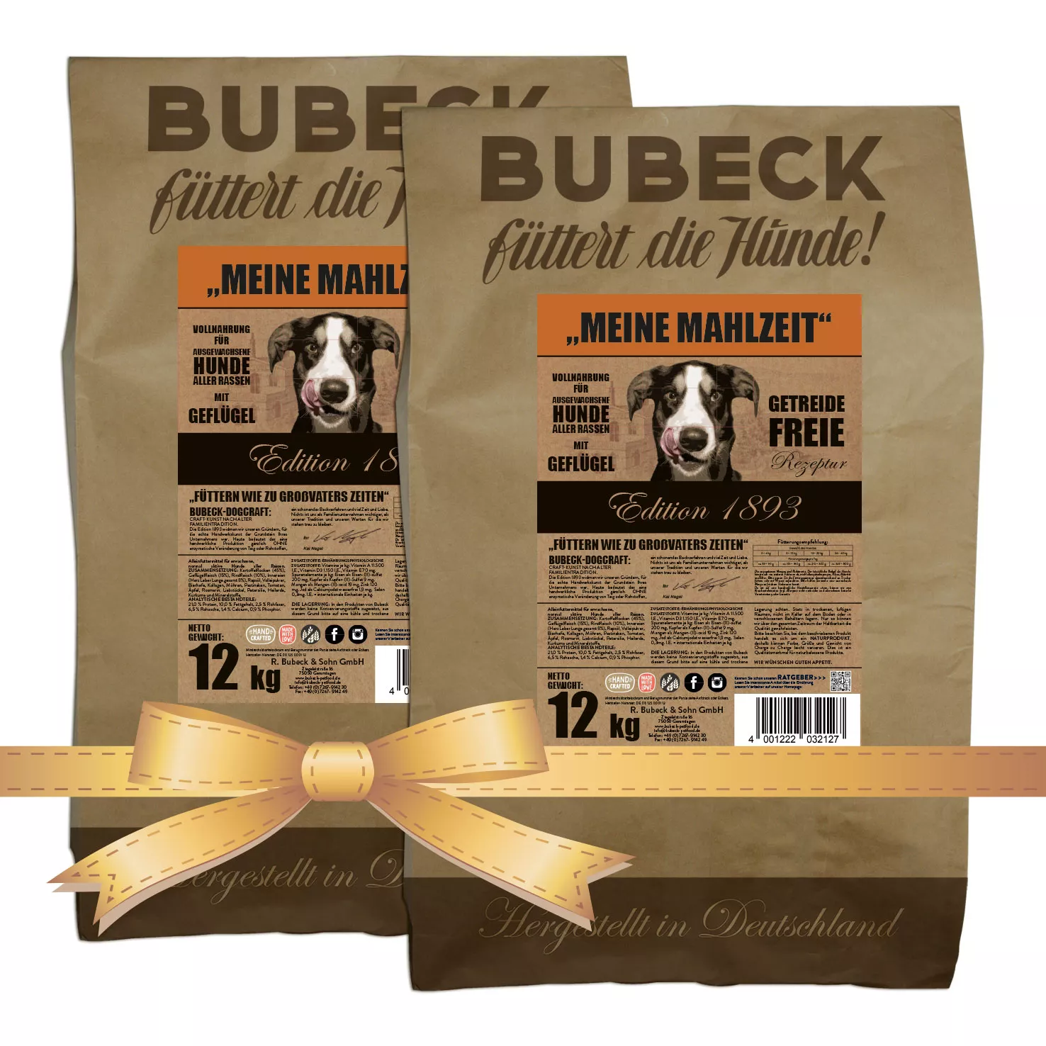 Bubeck - Vorteilspack - Trockenfutter - Meine Mahlzeit mit Geflügel - getreidefrei - 2 x 12kg