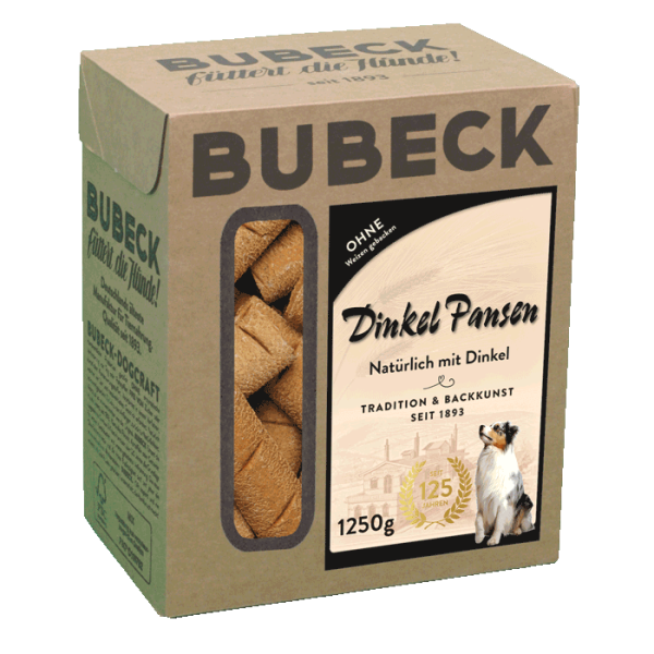 Hundekuchen gebacken Weizenfrei mit Dinkel und Pansen fuer Hunde von Bubeck