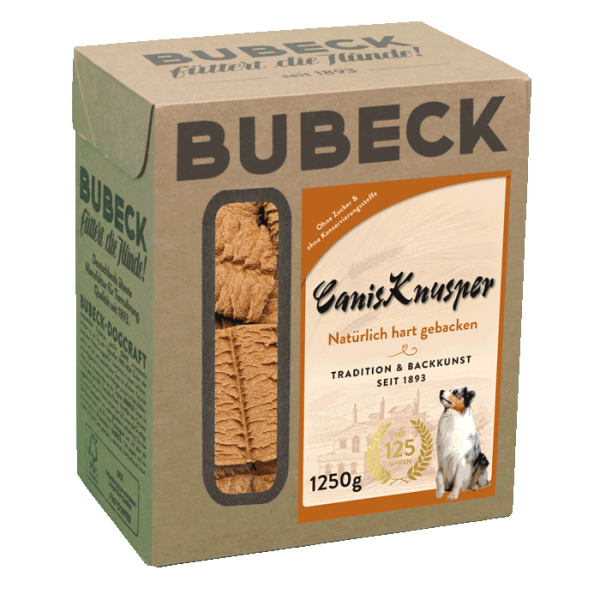 Hundekuchen gebacken Zahnreinigung mit Rind und Gefluegel fuer Hunde von Bubeck 